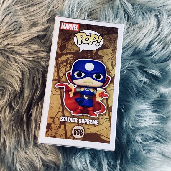 Funko Pop! Marvel Infinity Warps Soldier Supreme 858 Glow in the Dark Bobblehead - Picture 4 of 5
